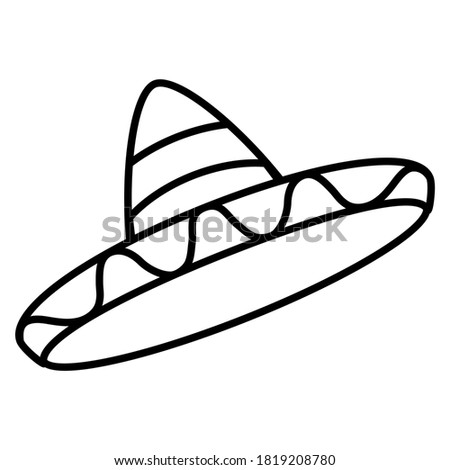 Isolated traditional mexican hat icon - Vector illustration