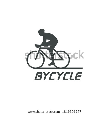 Awesome bicycle silhouette logo design inspiration Royalty-Free Stock Photo #1819301927