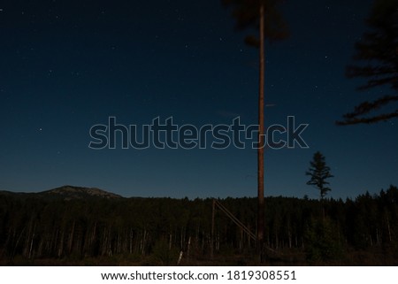 September night in the Ural Mountains