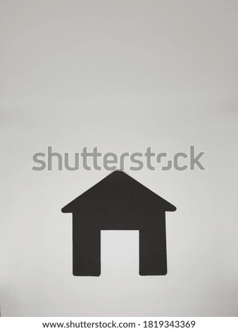 concept home image from paper on white background