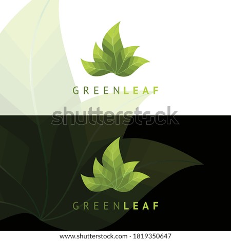 Green Leaf Logo Design Template. Leaf Logo Icon Design.