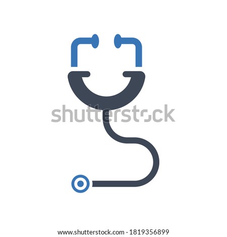 Stethoscope icon on white background