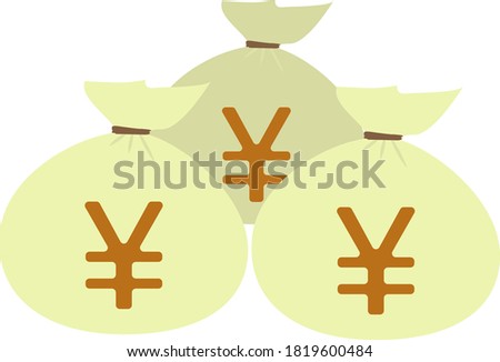 Image illustration of Japanese yen in a bag