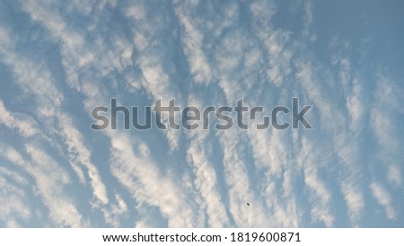 Jogjakarta (Indonesia) sky in the morning with scaly clouds.