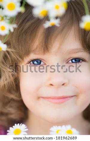 Closeup portrait of beautiful girl