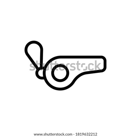 Whistle (Sports) icon outline vector 