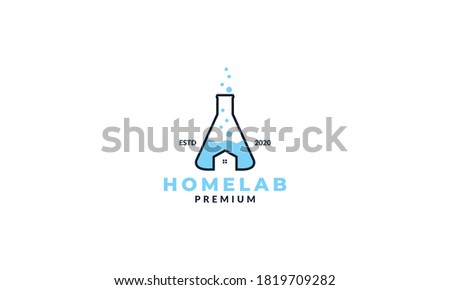 home or house laboratory glass logo icon vector