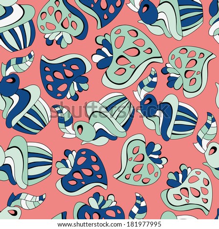 Fantastic abstract  continuous seamless vector pattern. Seamless pattern can be used for web page backgrounds, wallpapers,pattern.Spring bright juicy colors  pink blue black.
