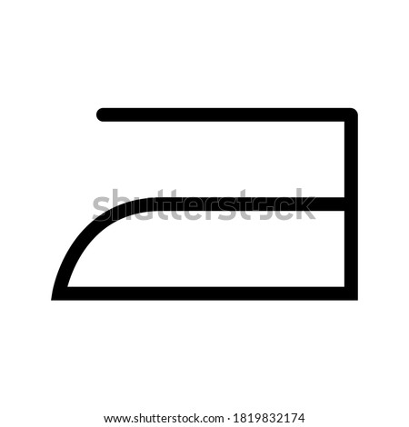 Smoothing iron icon, flatiron minimalist vector illustration symbol
