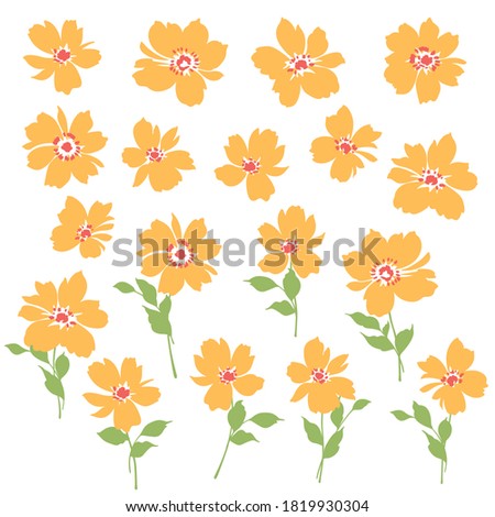 Vector illustration material of a beautiful flower,