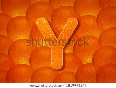 orange background with alphabetic letter Y