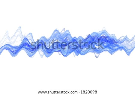 abstract blue wave on a white background