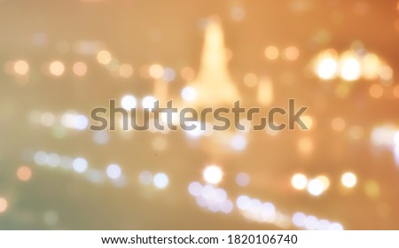 Abstract background Texture of Blurred​Orange Bokeh​ for advertising work, Merry Christmas and happy new year Event