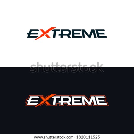 Extreme logo. Logotype with the word extreme. Vector design Royalty-Free Stock Photo #1820111525