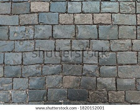 Paving stone texture from the Red Square in Moscow. Royalty-Free Stock Photo #1820152001