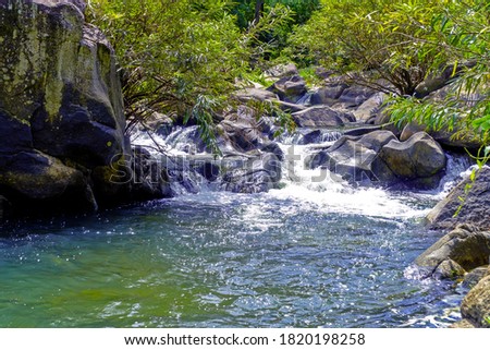 Mountain river in a tropical country. Thailand.