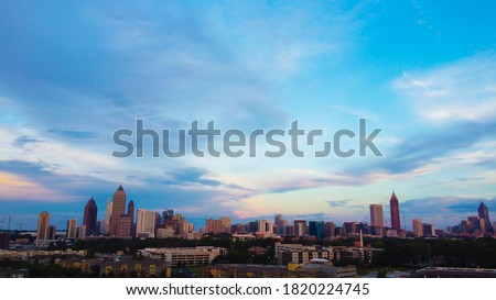 The Atlanta Skyline from Atlantic Station before sunset