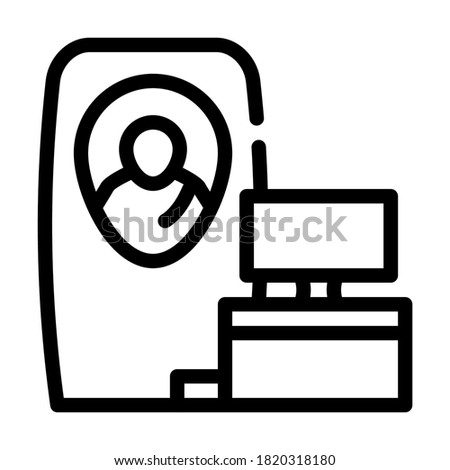 cryonics medical equipment line icon vector. cryonics medical equipment sign. isolated contour symbol black illustration
