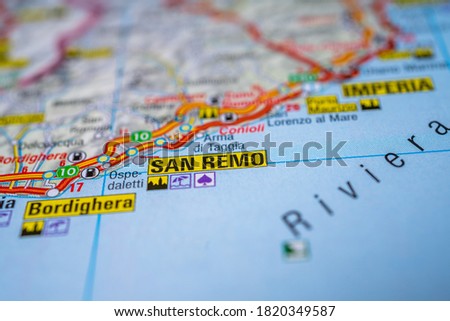 San Remo on the Europe map