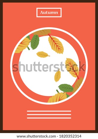 Autumn leaves design, season nature ornament garden decoration and botany theme Vector illustration