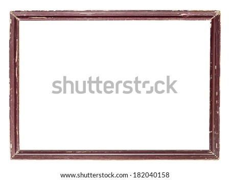 Old picture frame on white