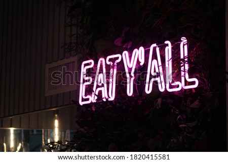 Eat Y'all Pink Neon Sign 