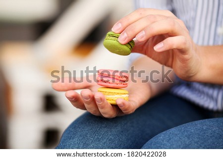 Picture of Paris sweets, colored macaroons