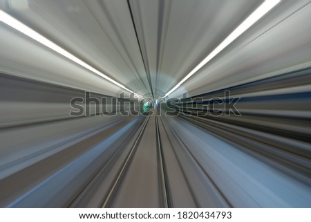 Sliding trought the metro tunnel
