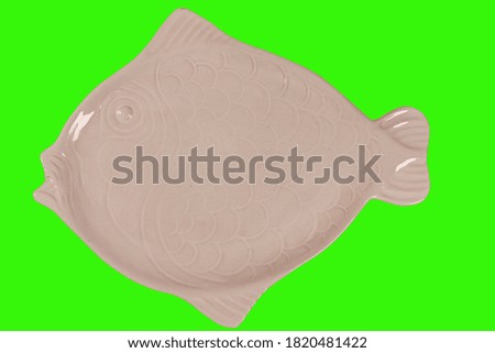 Ceramic fish isolated on background