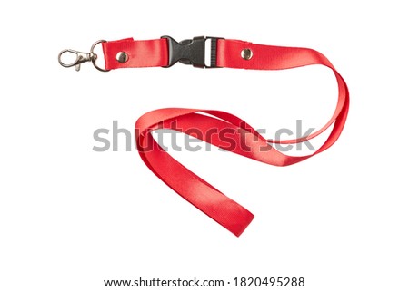 Lanyard For Badge Tag, Red strap for Tag Icon