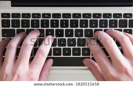 computer keyboard and keys for written electronic communication, information technology Royalty-Free Stock Photo #1820515658