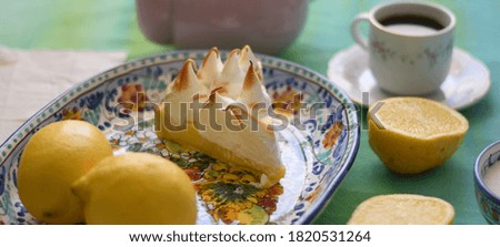 Lemon pie with Italian meringue, citrus and sweet at the same time.