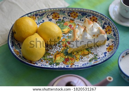 Lemon pie with Italian meringue, citrus and sweet at the same time.