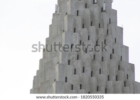 Abstract take on unique architecture of Icelandic church