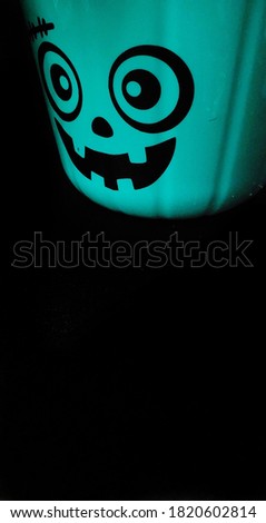 Turquoise pumpkin trick or treat bucket 