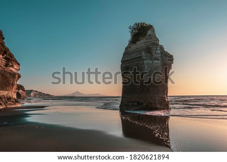 Tongaporutu three sisters by the ocean new zealand