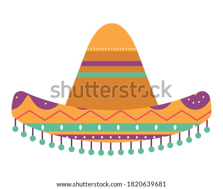 Mexican hat design, Mexico culture theme Vector illustration
