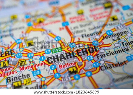 Charleroi on the Europe map
