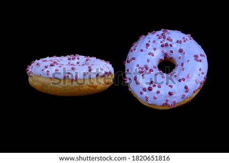 Sweet tasty donut isolated on white. 