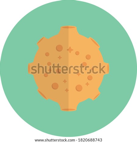 space vector flat color icon