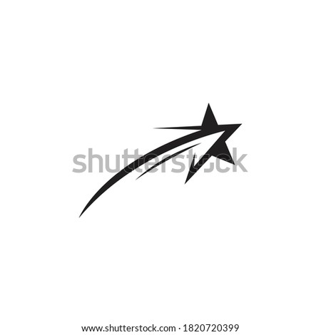 Illustration of star that was bolted to the top and leave the tracks , could be used to design the logo and icon