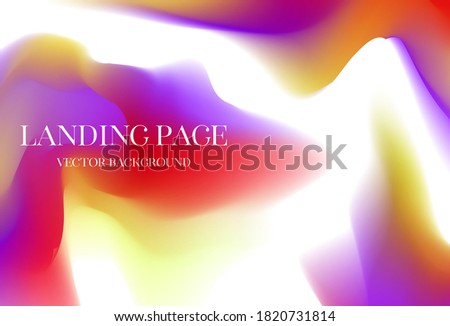 Color drop in water isolated on white background landing page header
