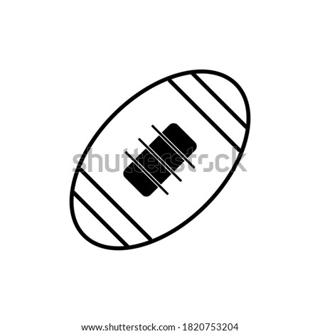 Rugby ball vector,flat design icon