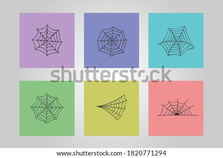 Spider web vector with colorful background for designer.