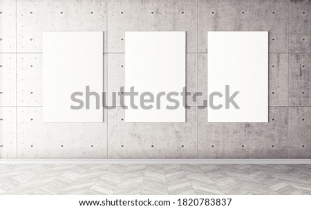White blank posters mockup for you advertising design. Mockup for you design print.