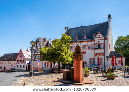 Historical market of Kiedrich, Rheingau, Germany 