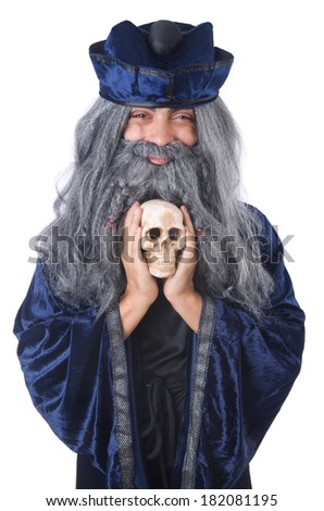 Wizard isolated on the wise background