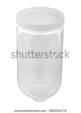 plastic transparent jar with lid for kitchen