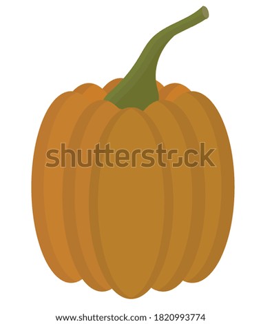 Vector illustration of a pumpkin isolated on a white background.