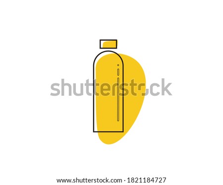 drinking bottles Icon on white background in vector illustration